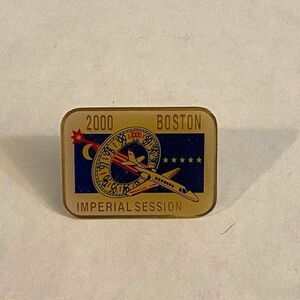Shriners Vintage Imperial Session 2000 Boston Airplane Enamel Lapel Pin
